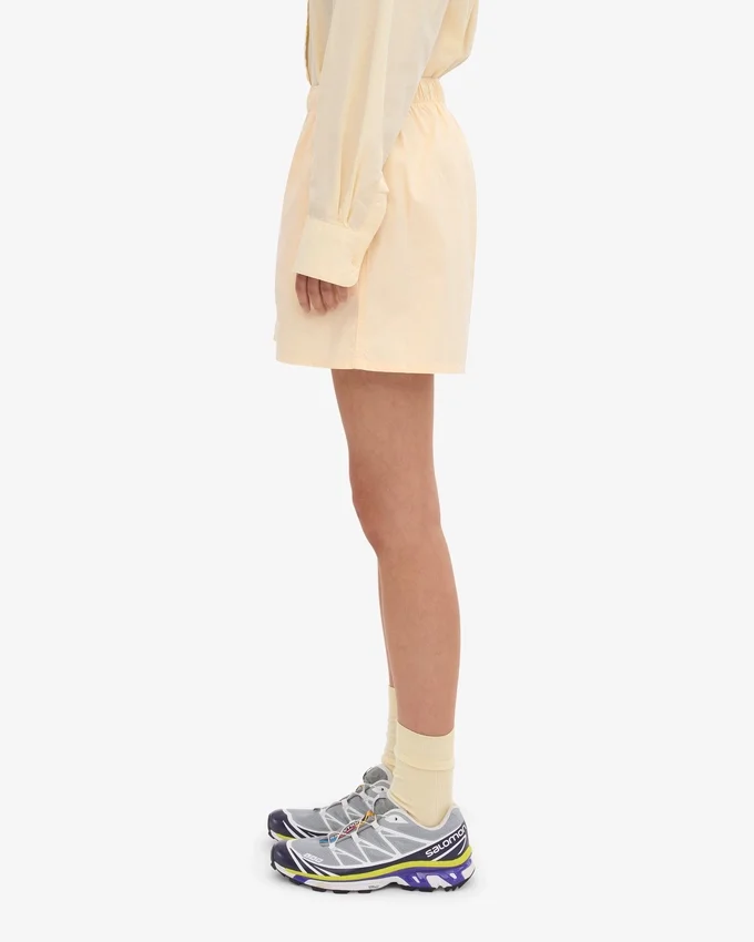 Organic Twill Shorts för dam – mjukgul