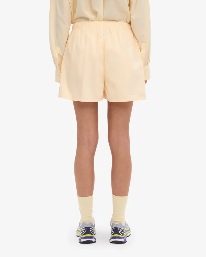 Organic Twill Shorts för dam – mjukgul