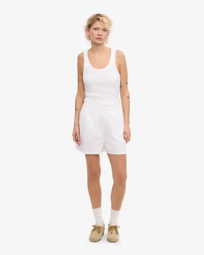 Organic Twill Shorts för dam – optiskt vitt