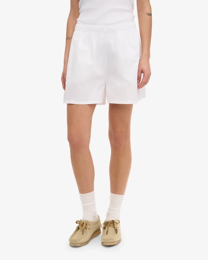 Organic Twill Shorts för dam – optiskt vitt