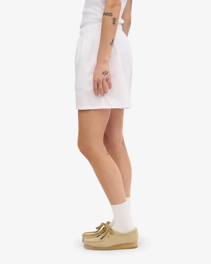 Organic Twill Shorts för dam – optiskt vitt