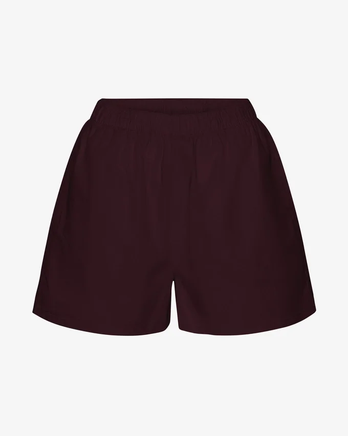 Organic Twill Shorts för dam – oxblodsröd