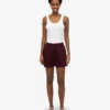 Organic Twill Shorts för dam – oxblodsröd