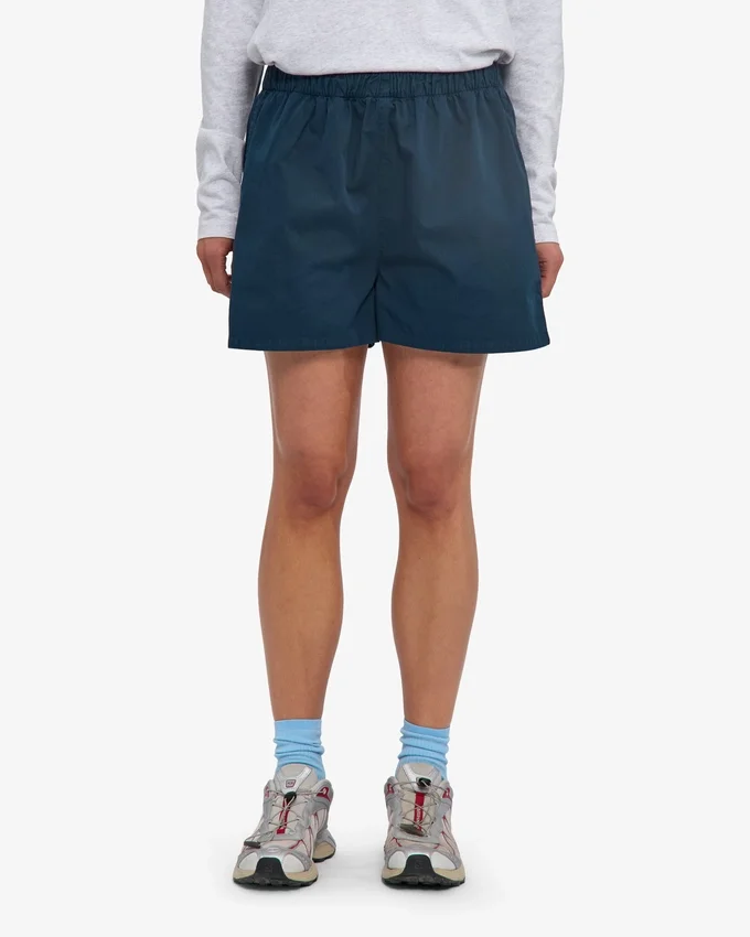 Organic Twill Shorts för dam – petrolblå