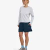 Organic Twill Shorts för dam – petrolblå