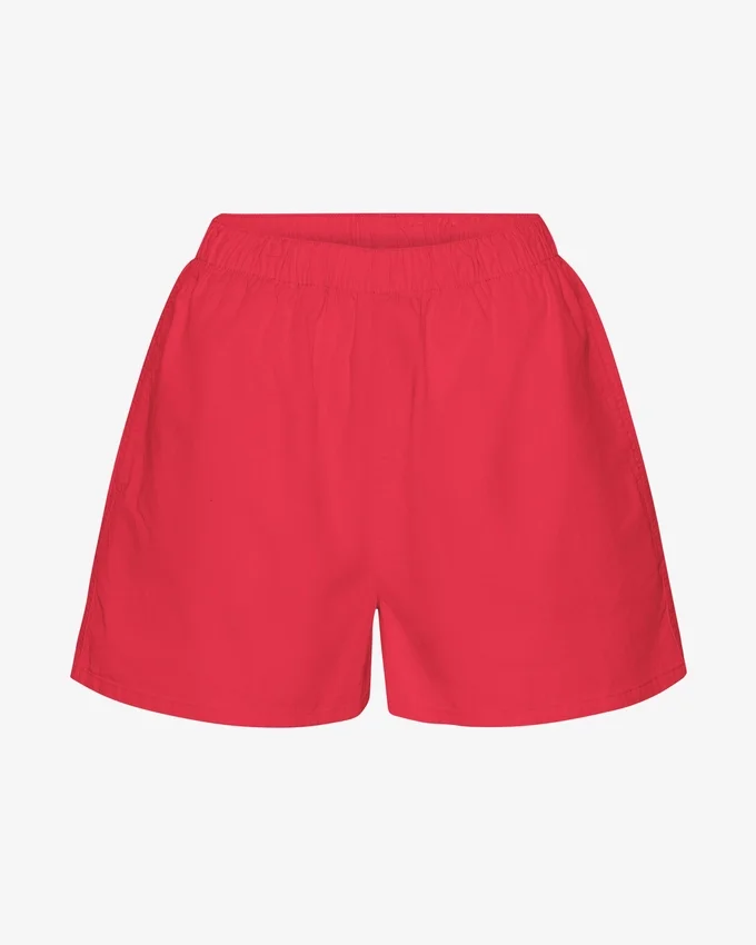 Organic Twill Shorts för dam – röd mandarin