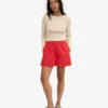 Organic Twill Shorts för dam – röd mandarin