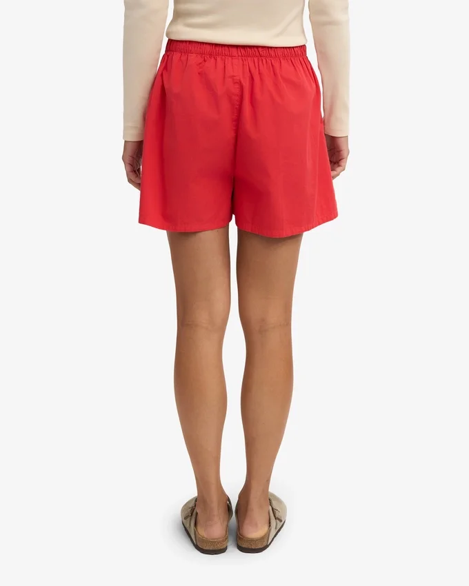 Organic Twill Shorts för dam – röd mandarin