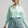 Organic Twill Shorts för damer – stålblå