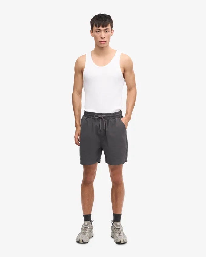 Organic Twill Shorts – lavagrå