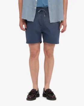 Organic Twill Shorts – petrolblå