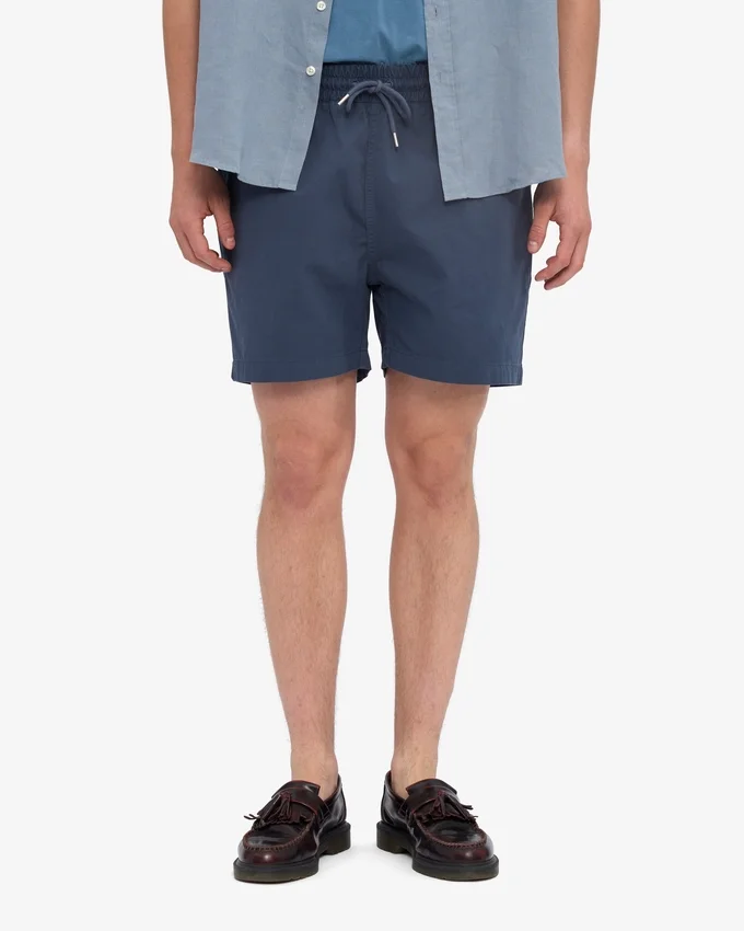 Organic Twill Shorts – petrolblå