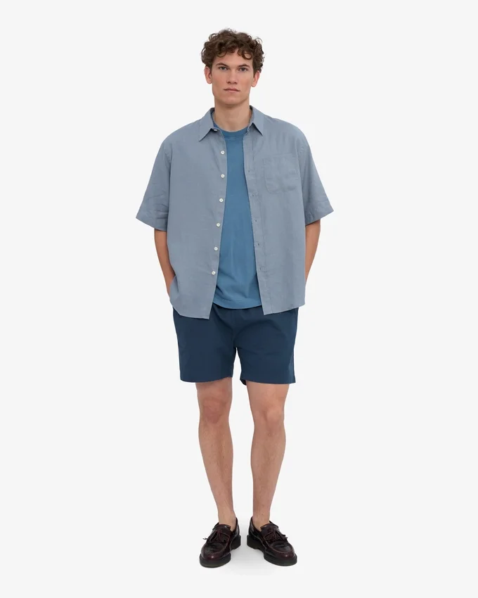 Organic Twill Shorts – petrolblå