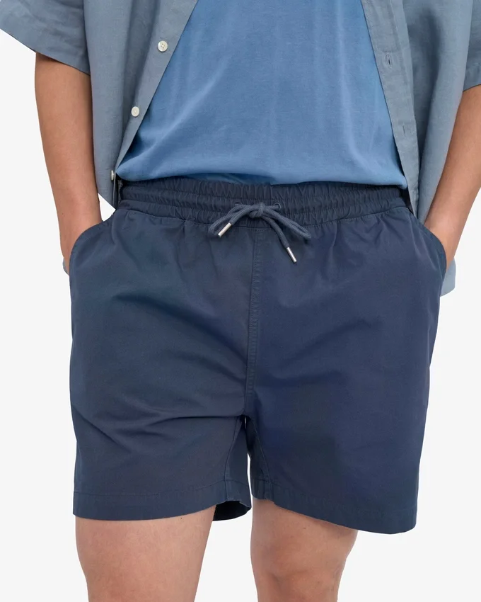Organic Twill Shorts – petrolblå