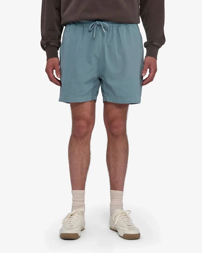 Organic Twill Shorts – stålblå