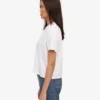 Organisk, boxig crop-top – optiskt vit