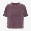 Organisk, boxig, kort T-shirt – blekt druvblå