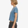 Organisk boxig kort T-shirt – blekt indigo
