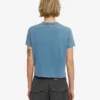 Organisk boxig kort T-shirt – blekt indigo