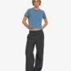 Organisk boxig kort T-shirt – blekt indigo