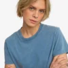 Organisk boxig kort T-shirt – blekt indigo