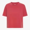 Organisk boxig kort T-shirt – blekt röd