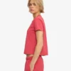 Organisk boxig kort T-shirt – blekt röd