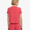 Organisk boxig kort T-shirt – blekt röd