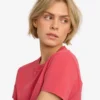 Organisk boxig kort T-shirt – blekt röd