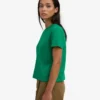 Organisk boxig kort T-shirt – kellygrön