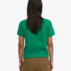Organisk boxig kort T-shirt – kellygrön