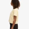 Organisk boxig kort T-shirt – mjukgul