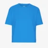 Organisk boxig kort T-shirt – Pacific Blue