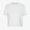 Organisk boxig kort T-shirt – snömelange