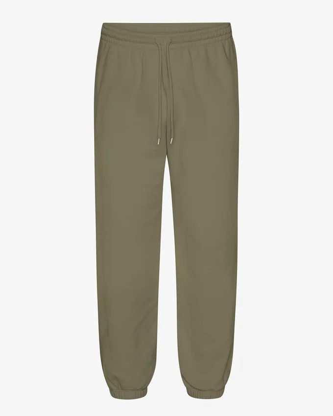 Organiska, avslappnade mjukisbyxor – Dusty Olive