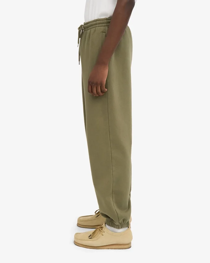 Organiska, avslappnade mjukisbyxor – Dusty Olive