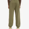 Organiska, avslappnade mjukisbyxor – Dusty Olive
