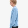 Oversized tröja i merinoull – havsblå