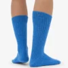 Strumpor i merinoullsblandning – Pacific Blue