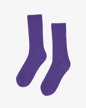 Strumpor i merinoullsblandning – ultraviolett