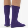 Strumpor i merinoullsblandning – ultraviolett