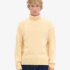 Turtleneck i merinoull – mjukgul