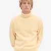 Turtleneck i merinoull – mjukgul