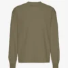 Överdimensionerad ekologisk långärmad T-shirt – dammig olivgrön