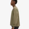 Överdimensionerad ekologisk långärmad T-shirt – dammig olivgrön