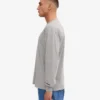 Överdimensionerad ekologisk långärmad T-shirt – gråmelerad