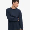 Överdimensionerad ekologisk långärmad T-shirt – marinblå