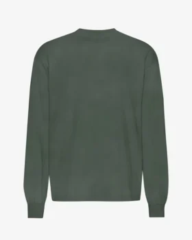 Överdimensionerad ekologisk långärmad T-shirt – midnattsgrön