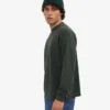Överdimensionerad ekologisk långärmad T-shirt – midnattsgrön