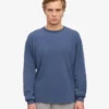Överdimensionerad ekologisk långärmad T-shirt – Neptune Blue